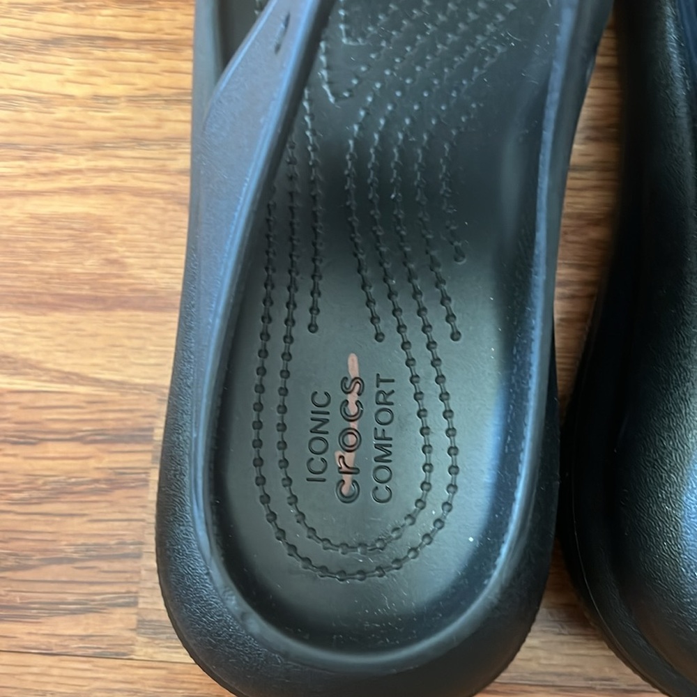 NEW Crocs Black Slide Sandals size M6, W8 - Picture 4 of 12